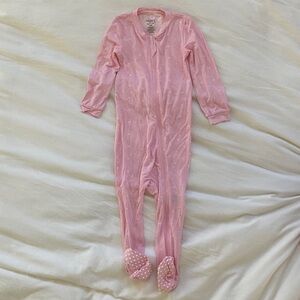 Milkberry Pink Heart-Print Baby Sleeper